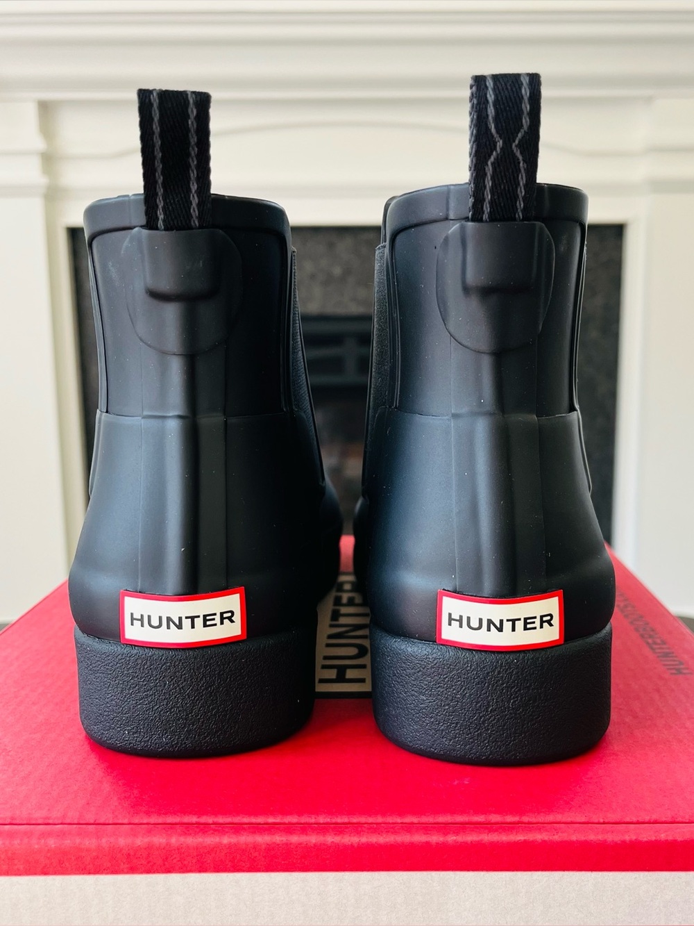 Hunter Refined Chelsea Rain Boots Black WFS2201RMA - Picture 5 of 8